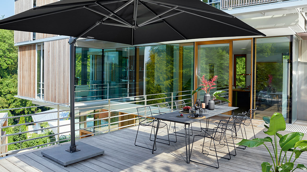 Huber Mein Lebensgefühl Schirmständer für Garten Terrasse Balkon